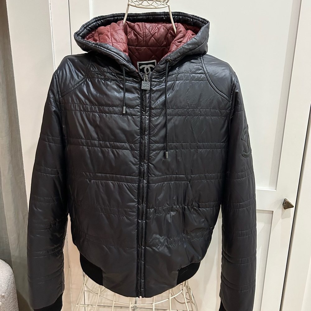 Chanel Quilted Black Bomber